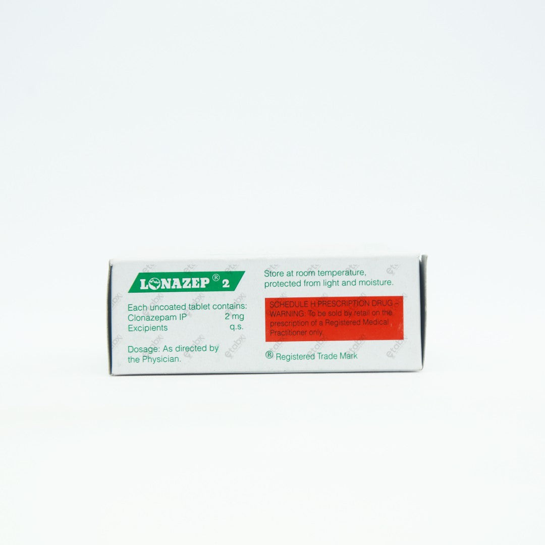 Lonazep 2mg Tablet 10's - Antiepileptic