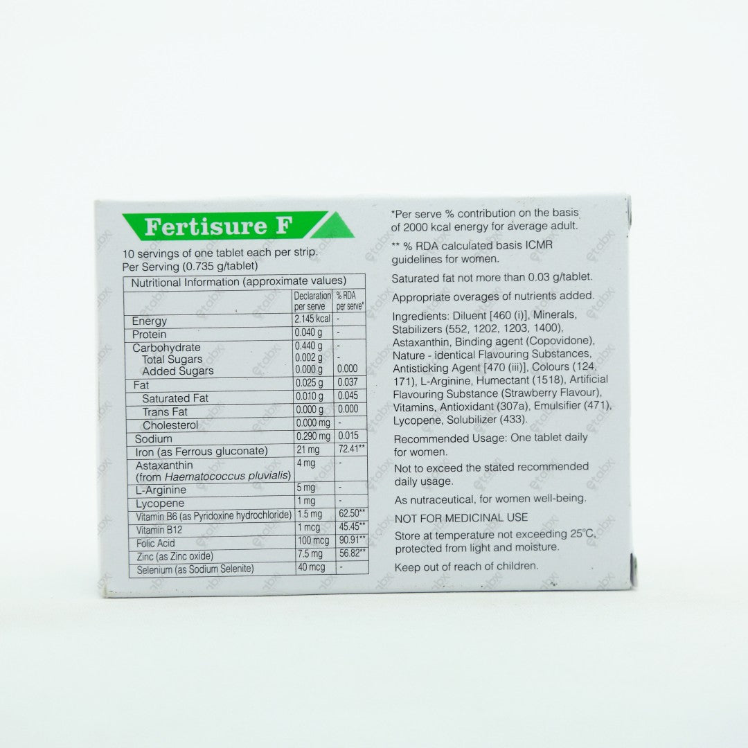 Fertisure F Tablet 10's – Female Fertility Support
