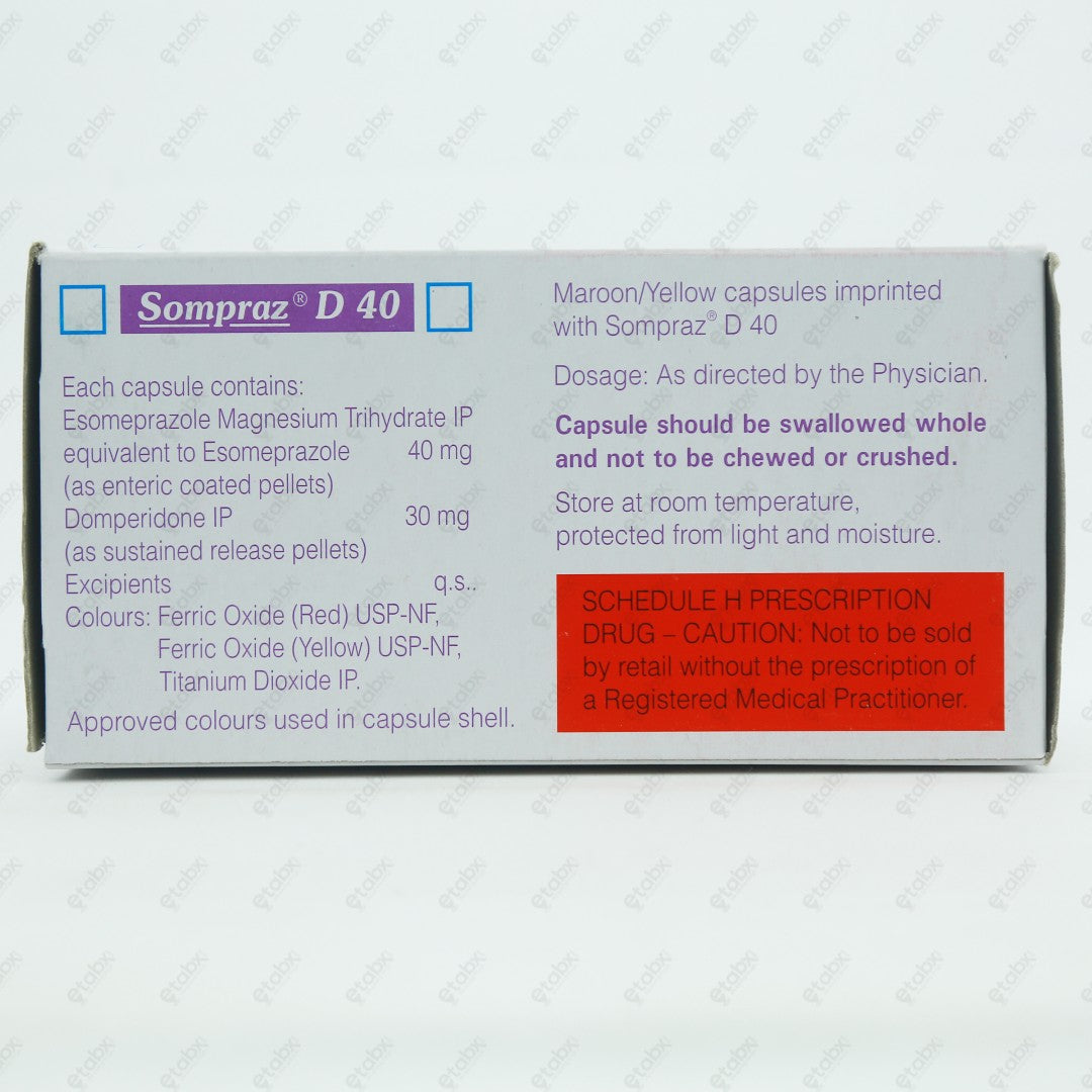 Sompraz D 40mg Capsule 15's
