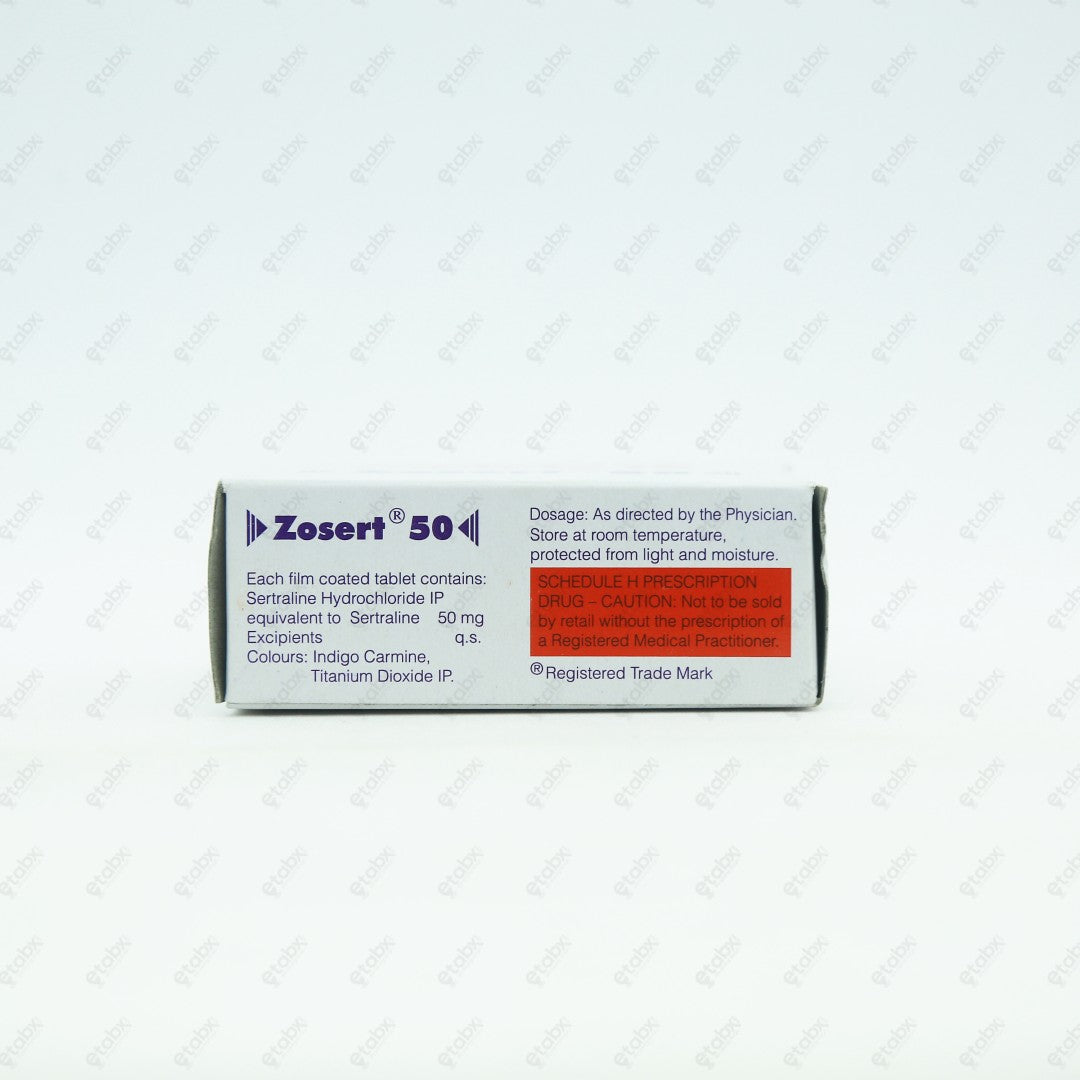 Zosert 50mg Tablet 10's - Depression & Anxiety Treatment