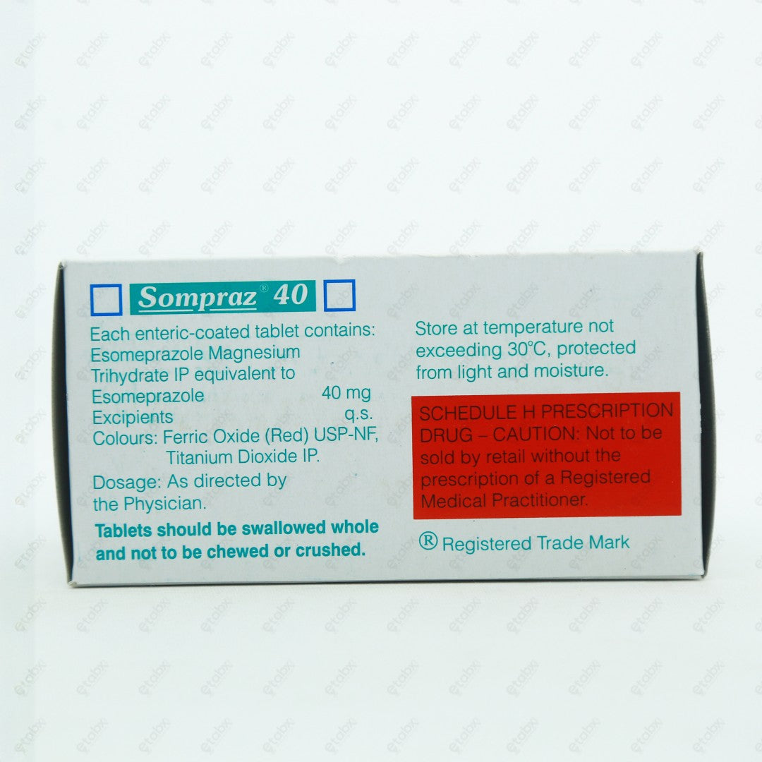 Sompraz 40mg Tablet 15's - Gastric Acid Reducer