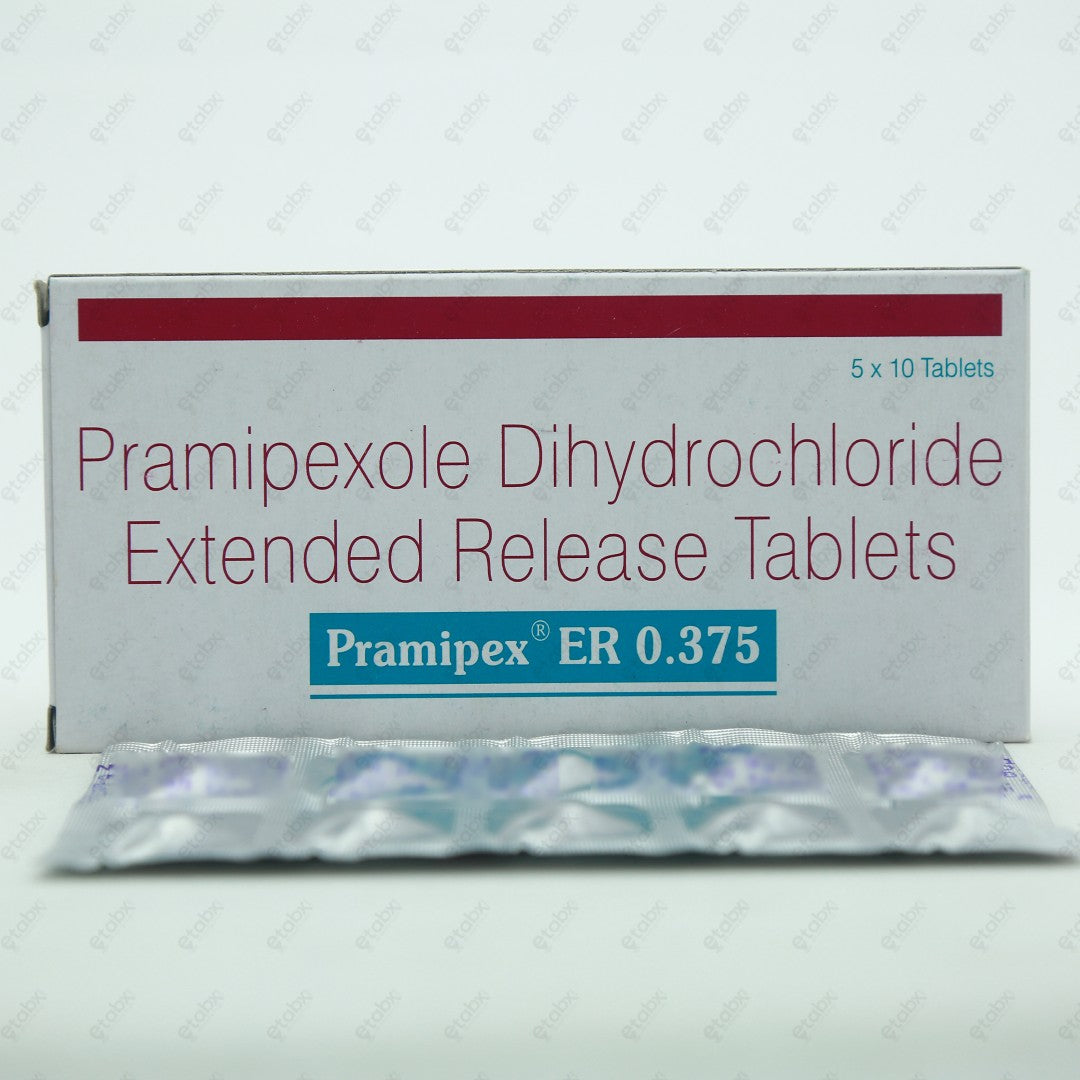 Pramipex ER 0.375mg Tablet 10's
