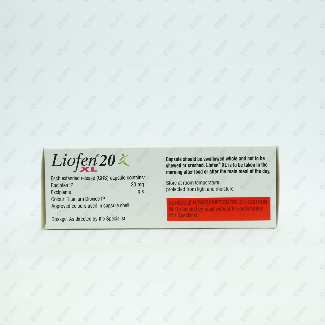 Liofen XL 20mg Tablet 10's - Spasticity & Pain Relief