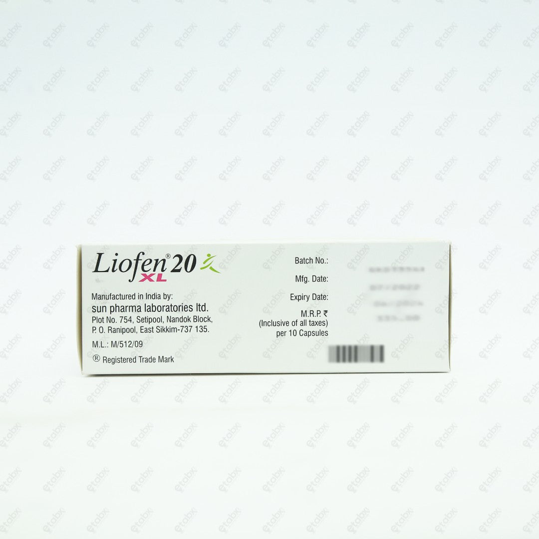Liofen XL 20mg Tablet 10's - Spasticity & Pain Relief