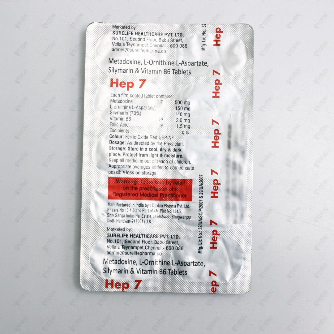 HEP 7 Tablets for Liver Support & Detox 10's