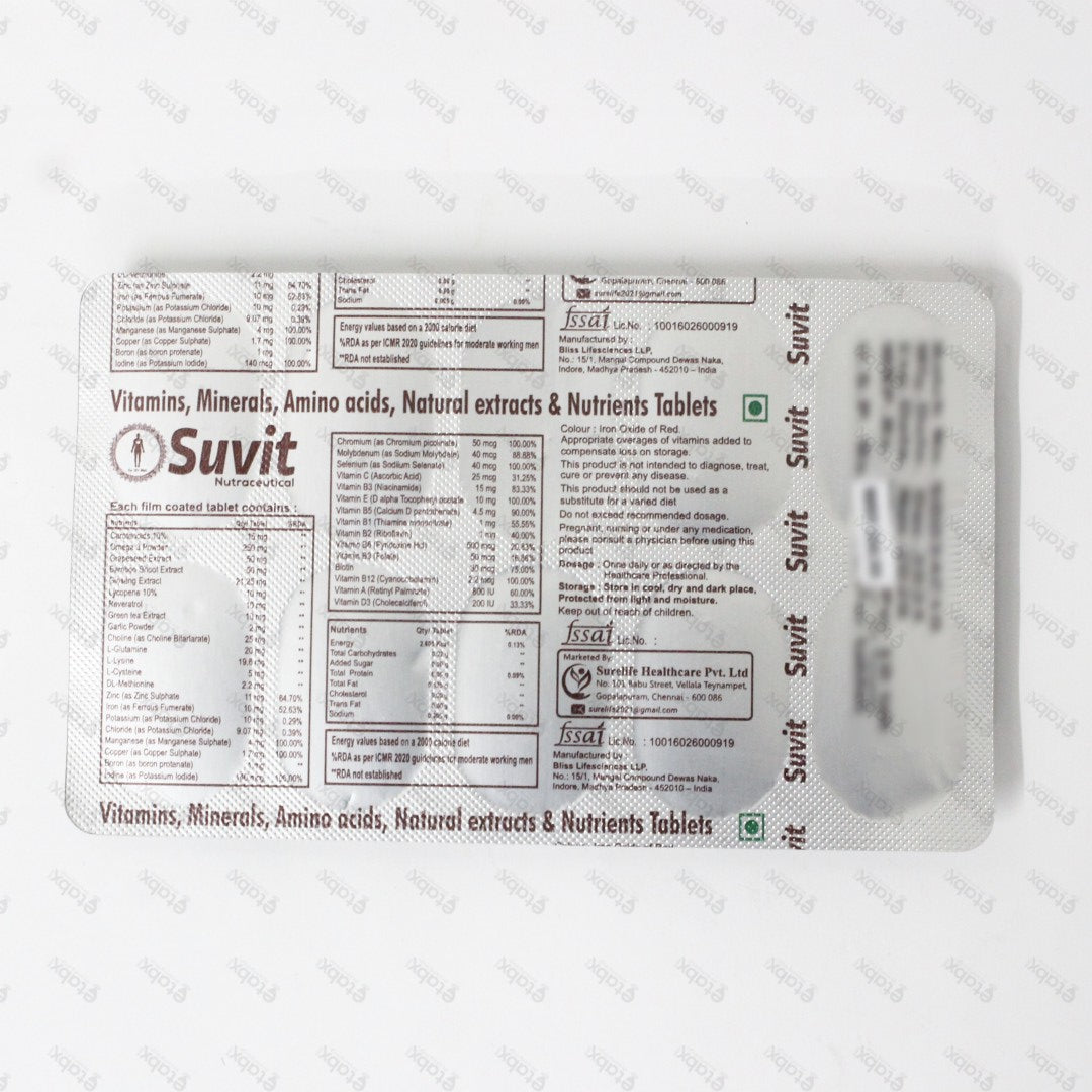 Suvit Multivitamin 10's – Advanced Diabetic Multivitamin