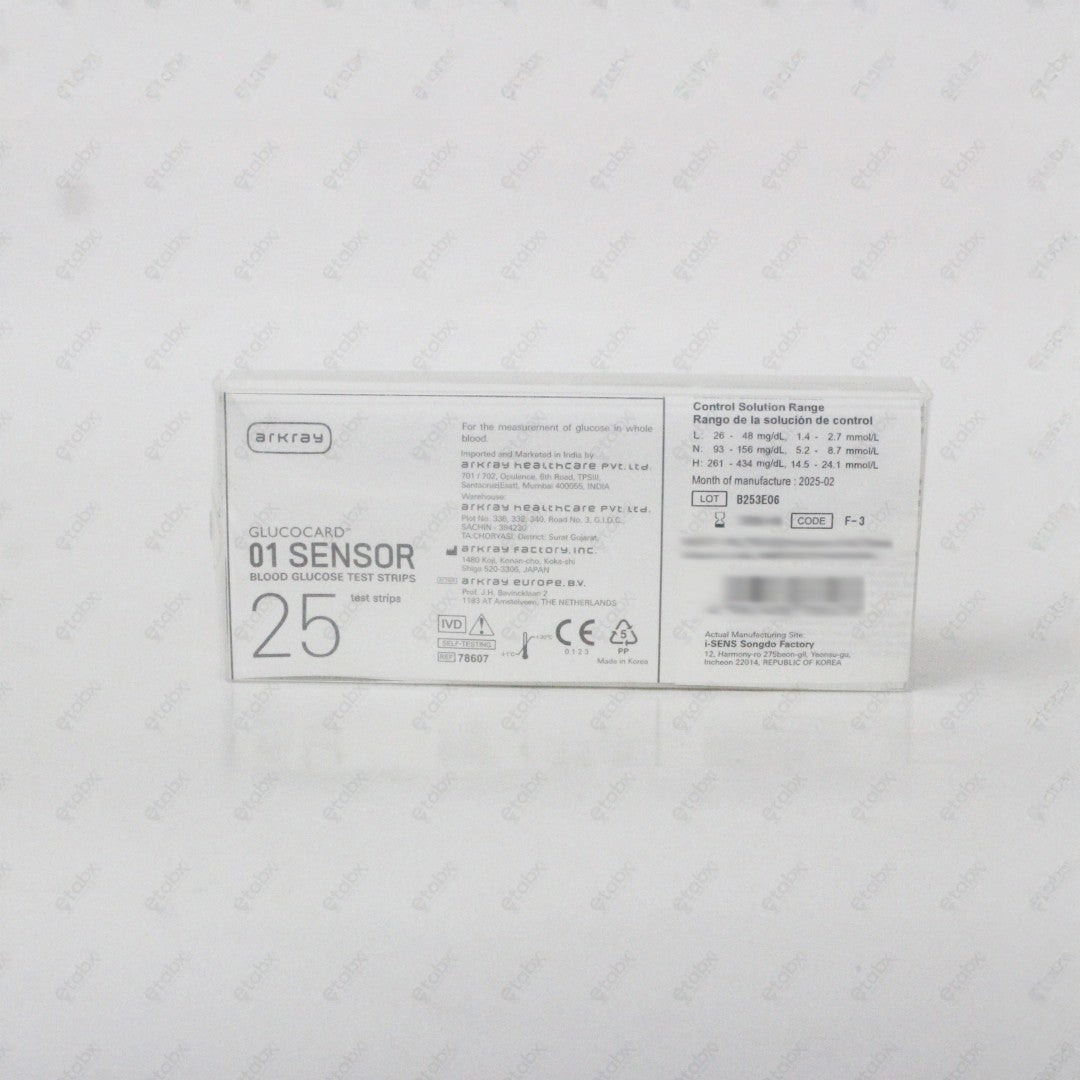 GlucoCard 01 Sensor 25's – Fast-Response Blood Sugar Testing Strips