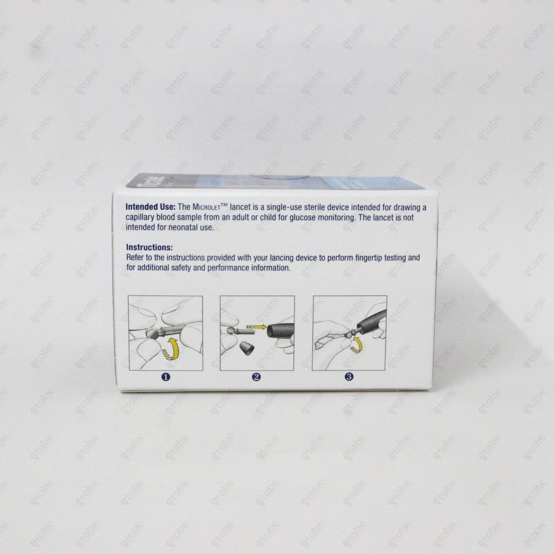 Microlet Lancets 100's – Sterile & Gentle Lancets for Blood Glucose Testing