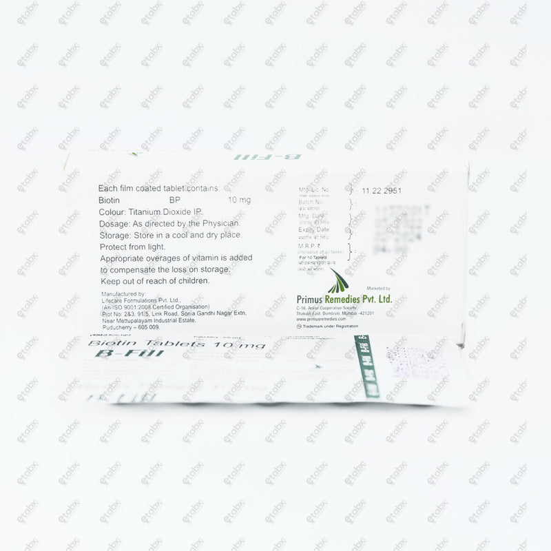 B Fill 10mg Tablet 10's