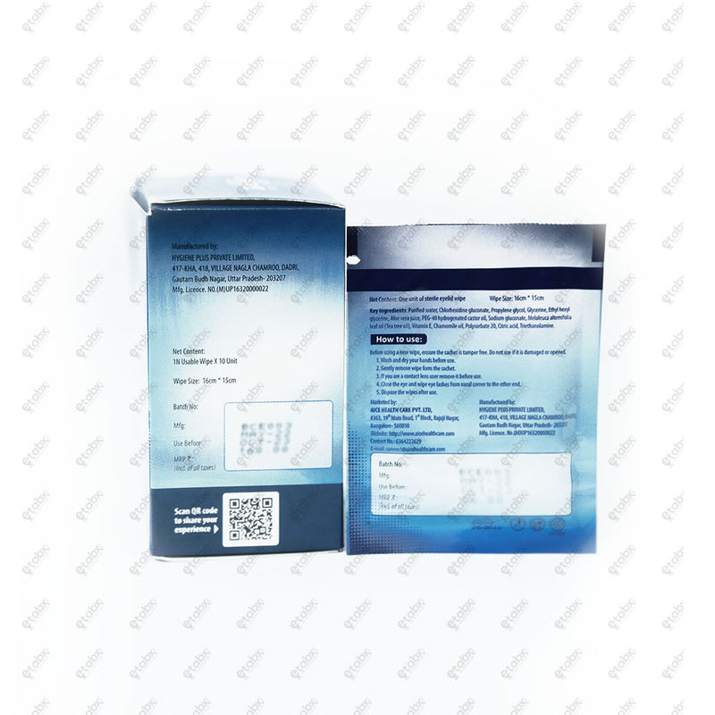 Comfortz Eye Wipes 10's Hypoallergenic Gentle Cleansing