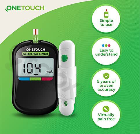 One Touch Select Plus Simple Glucometer 1's