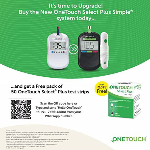 One Touch Select Plus Simple Glucometer 1's