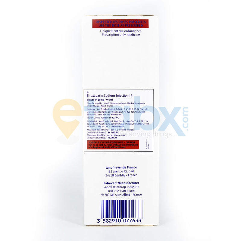 Clexane 60mg Injection 1x6ml