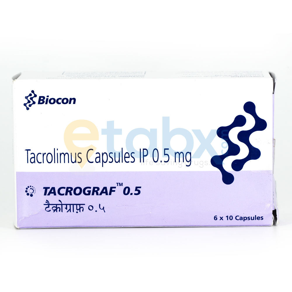 Tacrograf 0.5mg Capsule 10's