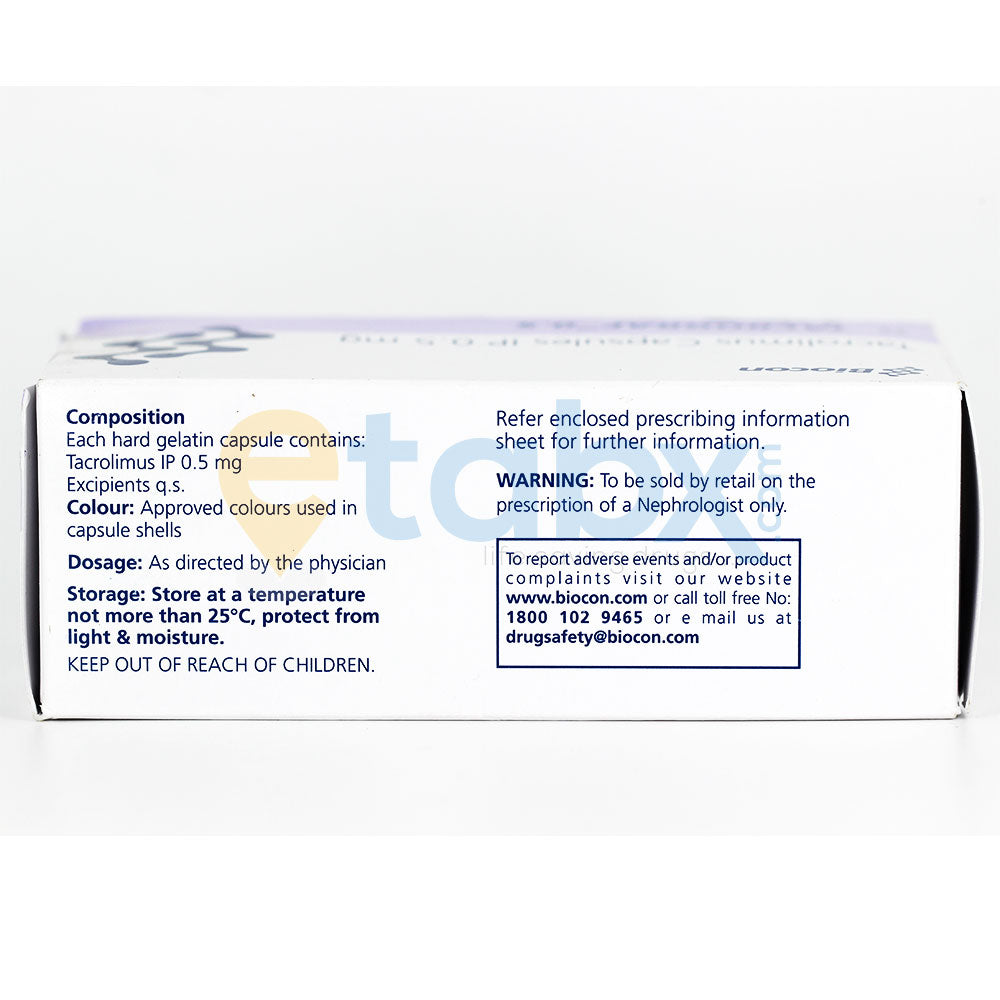 Tacrograf 0.5mg Capsule 10's