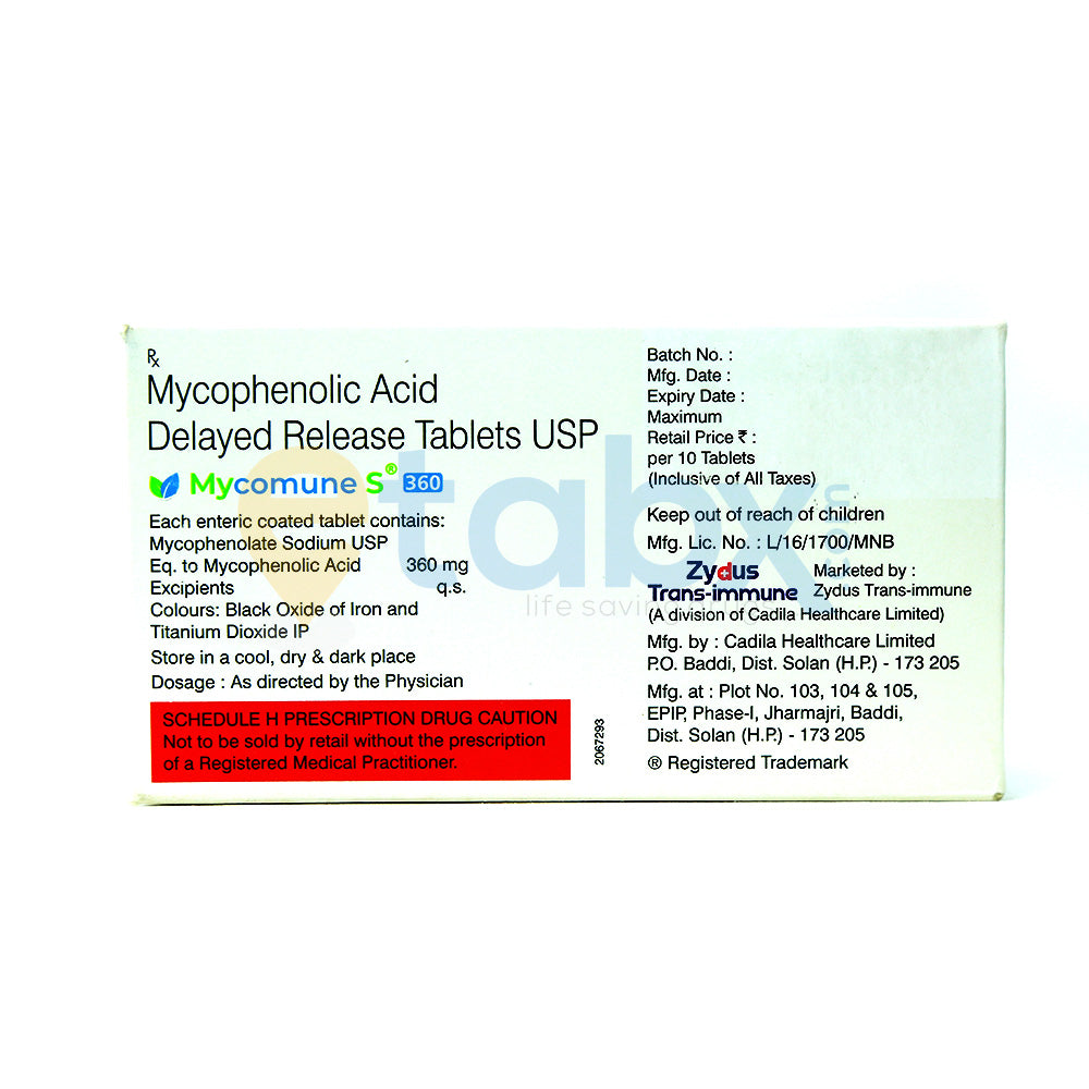 Mycomune S 360mg Tablet 10'S