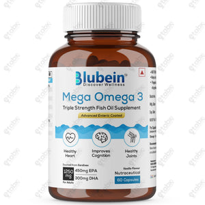 Blubein Mega Omega 3 Enteric Coated Capsules 60's