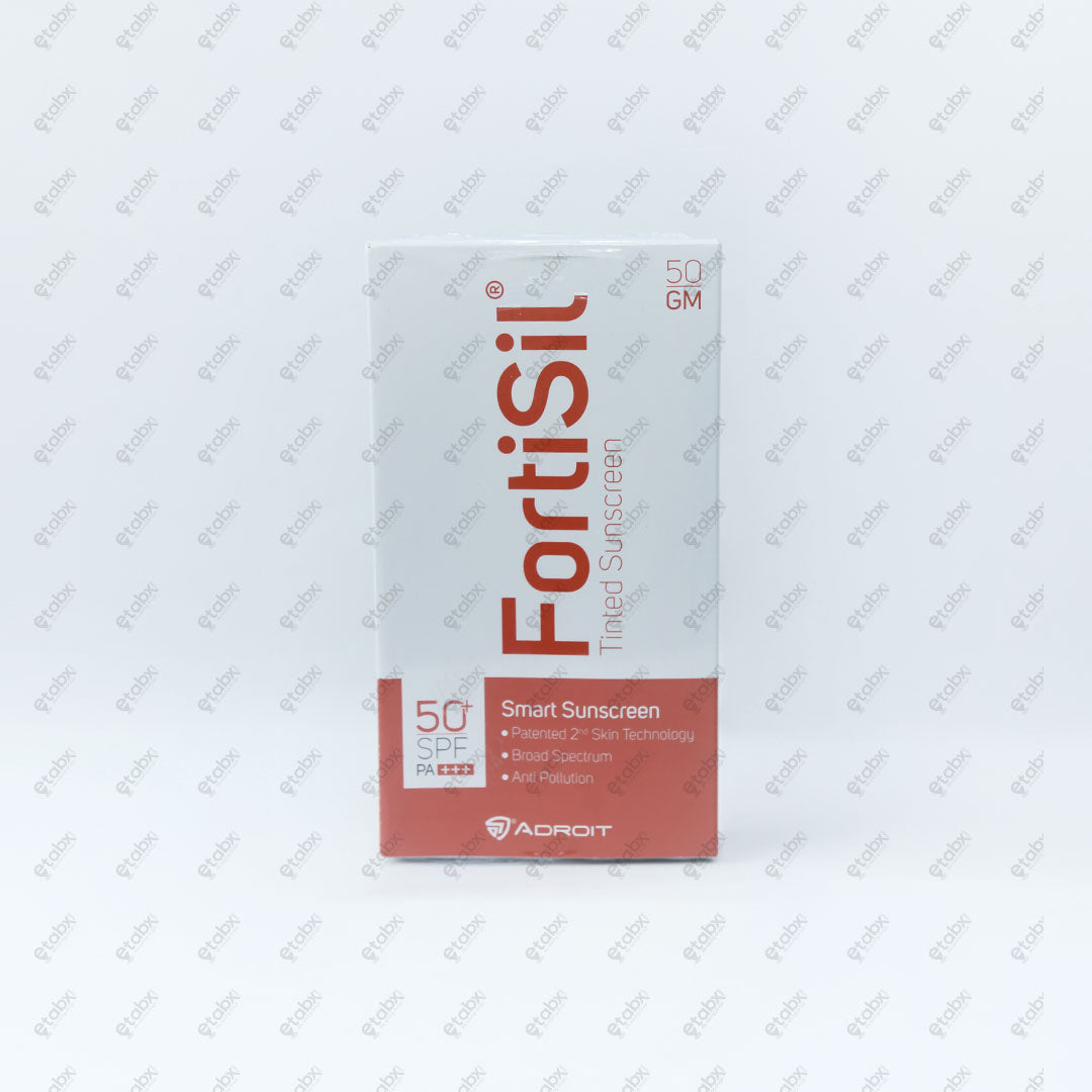Fortisil Tinted SPF 50 Sunscreen Gel 50g with Coverage