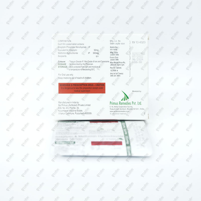 Glipcrin M 50/500mg Tablet 15's