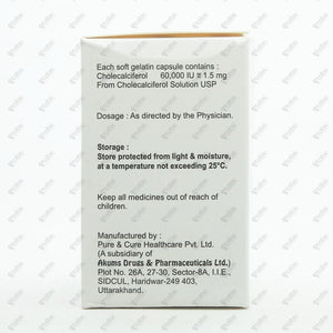 Upsurge D3 60000 IU Capsules 4's