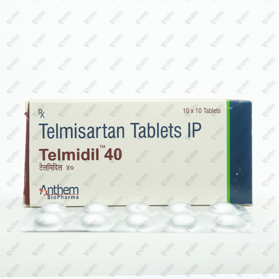 Telmidil 40mg Tablet 10's