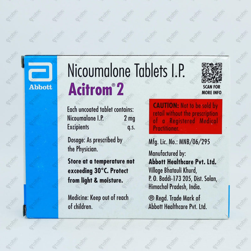 Acitrom 2mg Tablet 30's