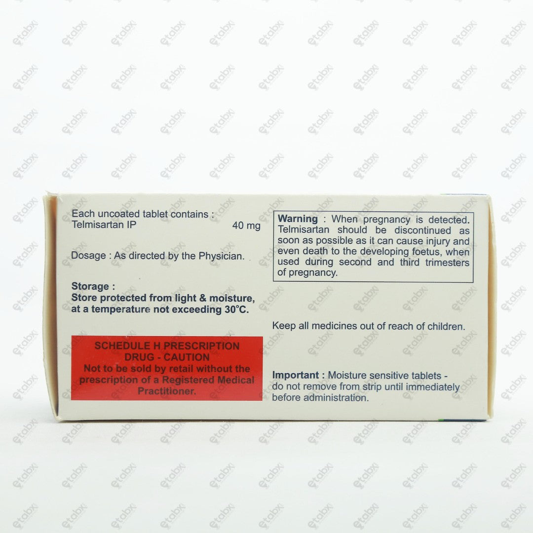 Telmidil 40mg Tablet 10's