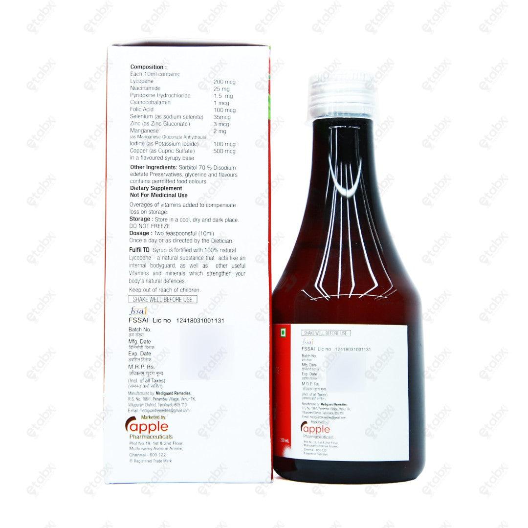 Fulfil TD Syrup 200ml