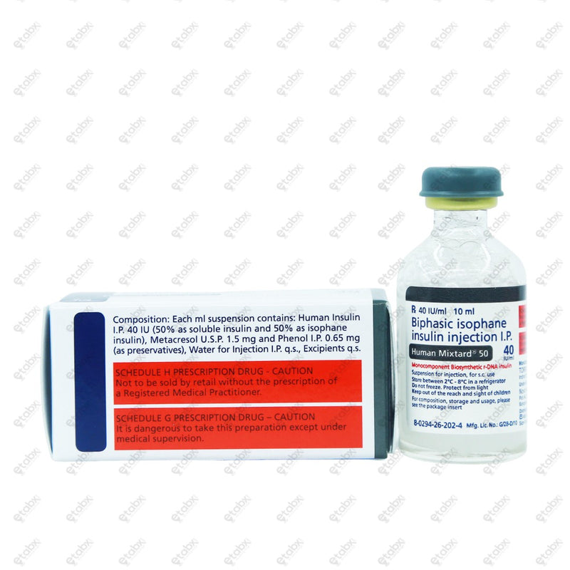 Human Mixtard 50/40 IU 10ml
