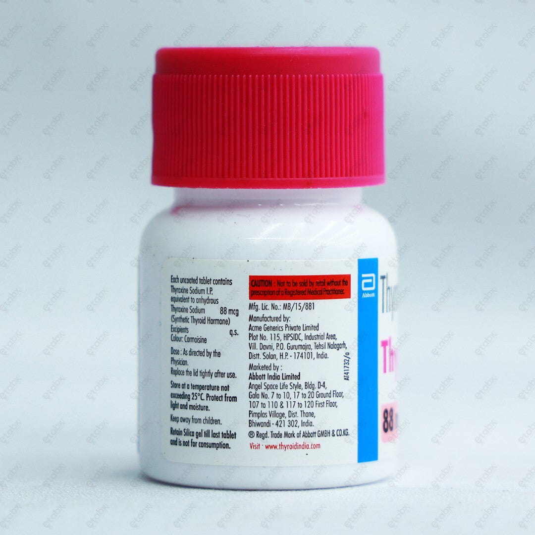 Thyronorm 88mcg Tablet 120's
