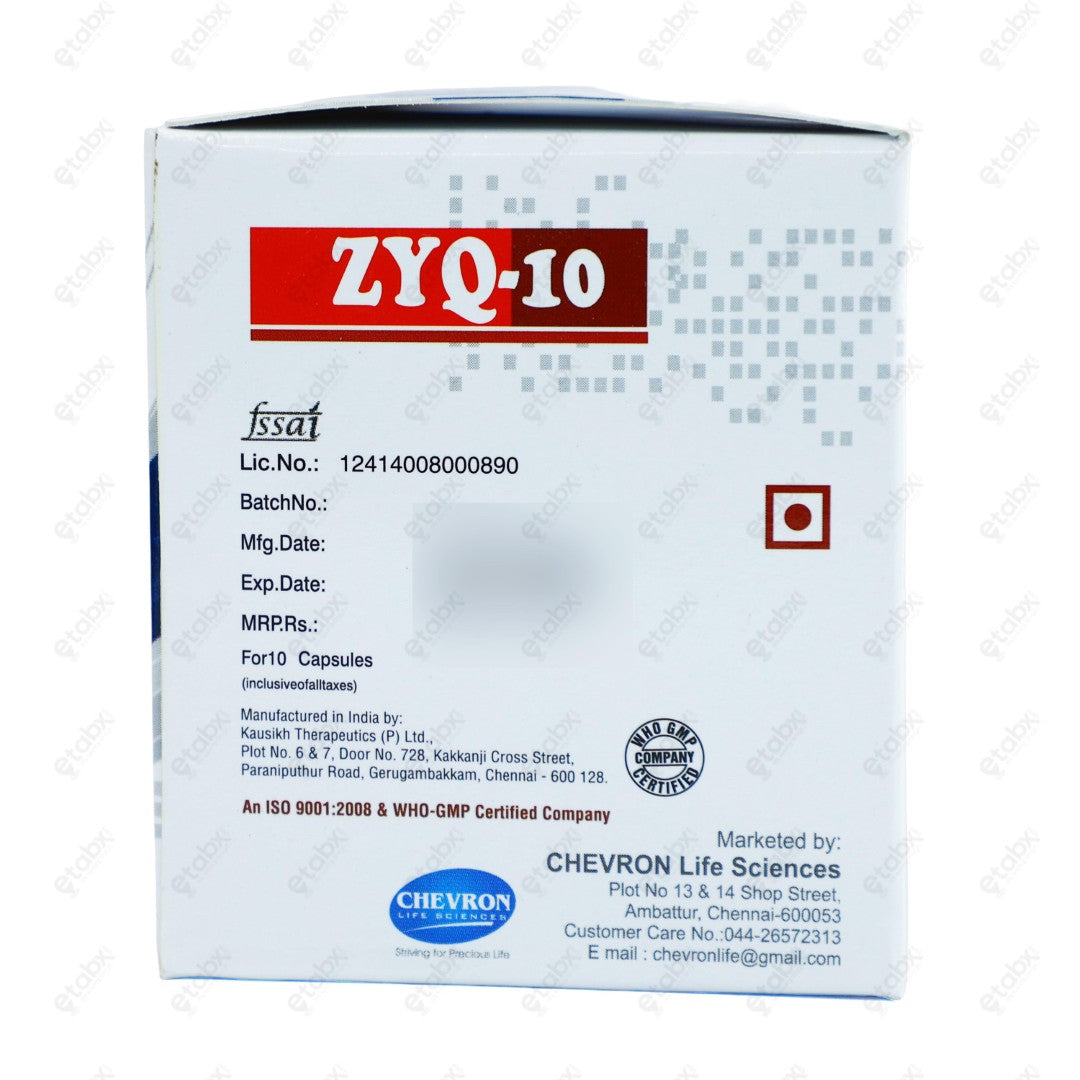 ZYQ 10mg Capsules 10's