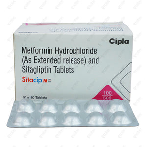 SITACIP M 100/500 10's Tablets
