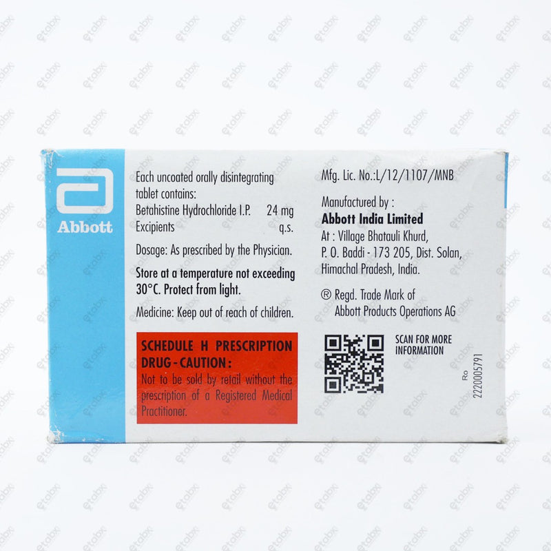 VERTIN DT 24mg Tablet 15's