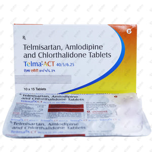 Telma Act 40/5/6.25 Tablet 15's