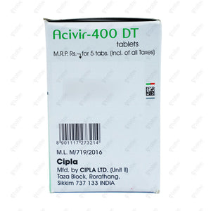 Acivir 400mg DT Tablet 5's