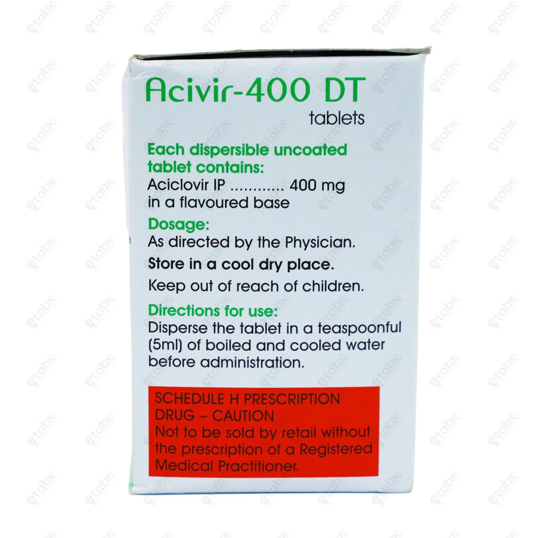 Acivir 400mg DT Tablet 5's