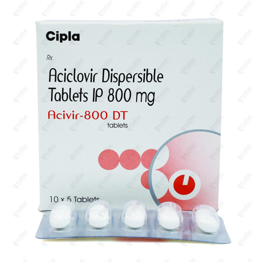 Acivir 800mg DT Tablet 10's