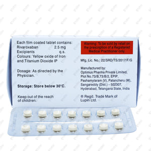 RIVABAN 2.5mg Tablet 10's