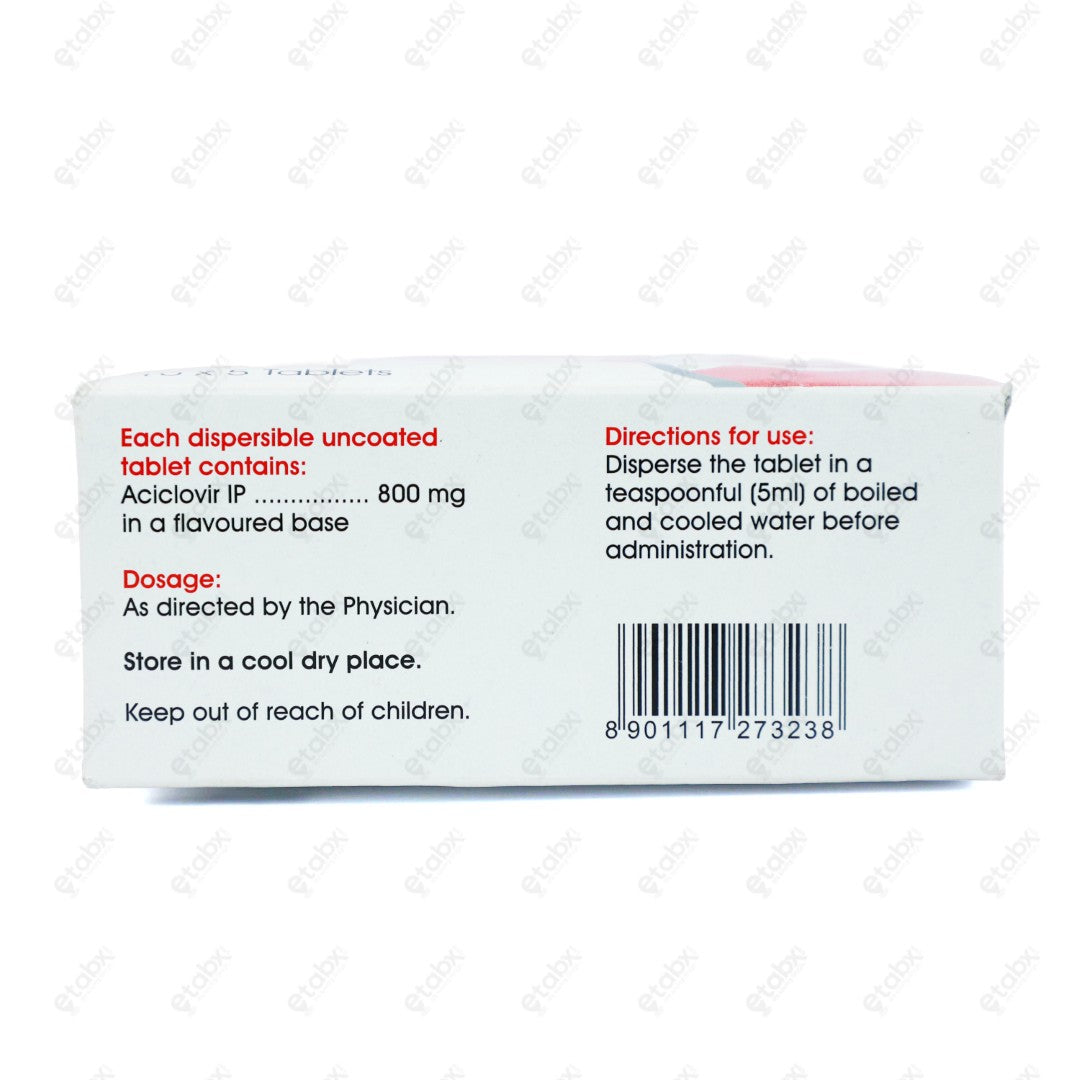 Acivir 800mg DT Tablet 10's