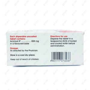 Acivir 800mg DT Tablet 10's