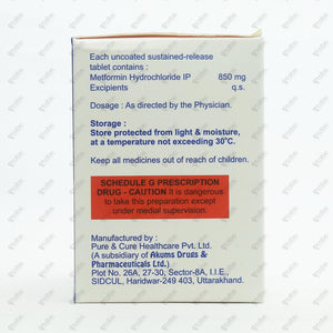 Metasens 850mg Tablets 10's