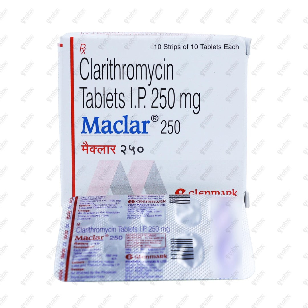 Maclar 250mg Tablets 10's