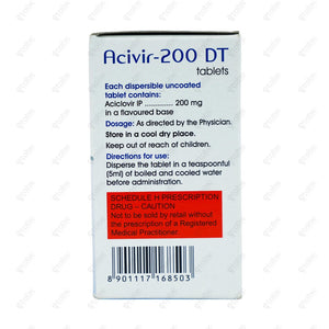 Acivir 200mg DT Tablet 10's