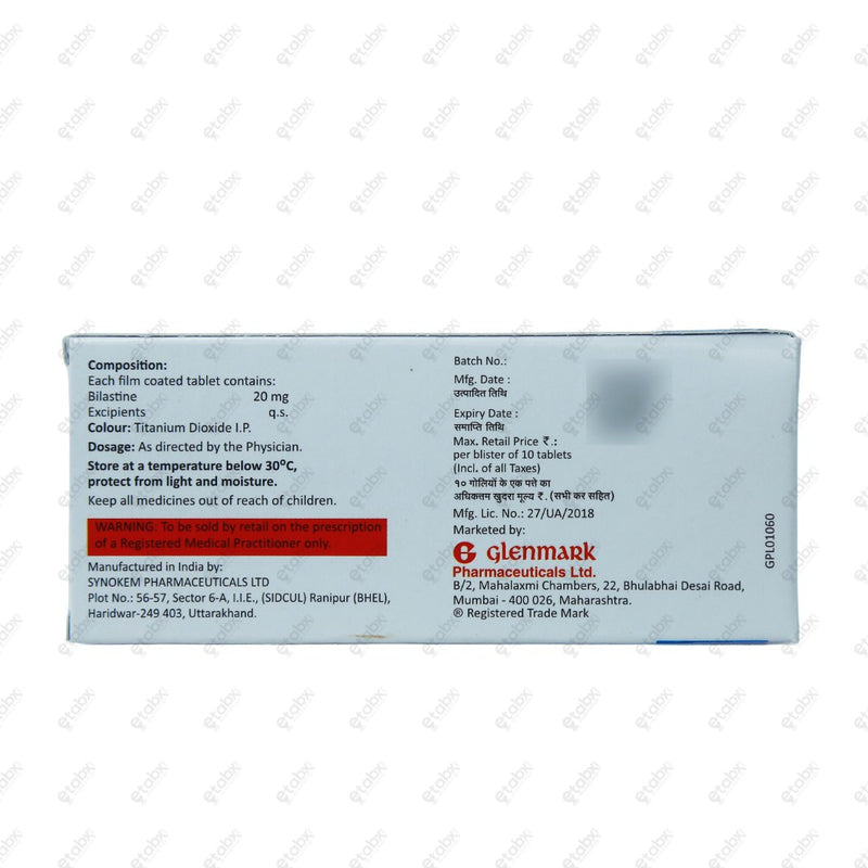 Bilazap Tablet 10's