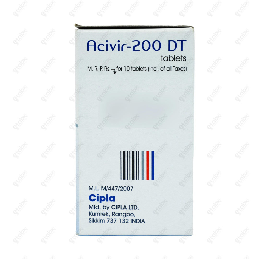 Acivir 200mg DT Tablet 10's