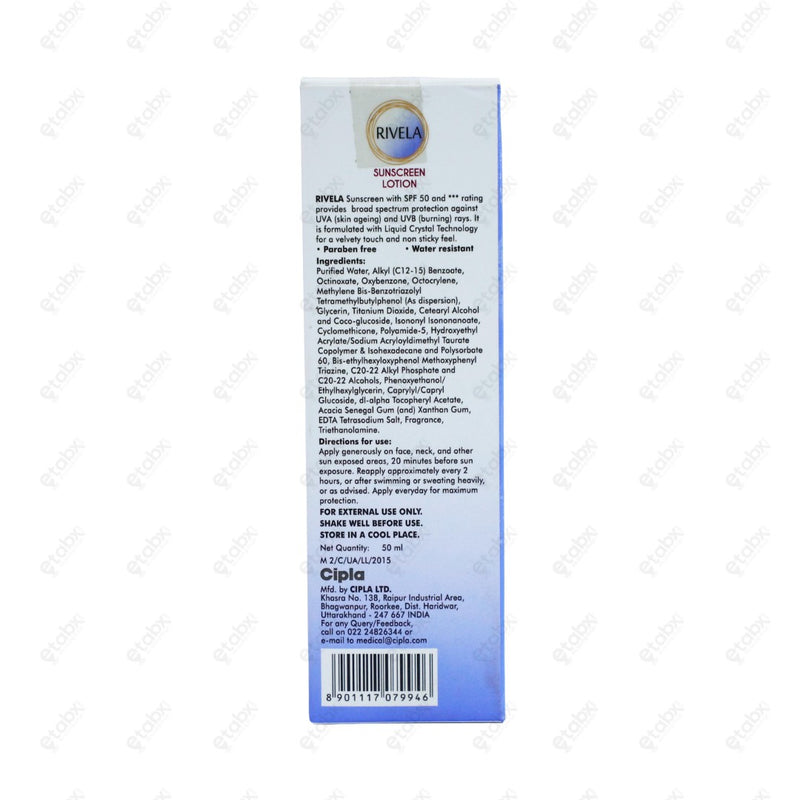 Rivela Sunscreen Lotion 50 ml