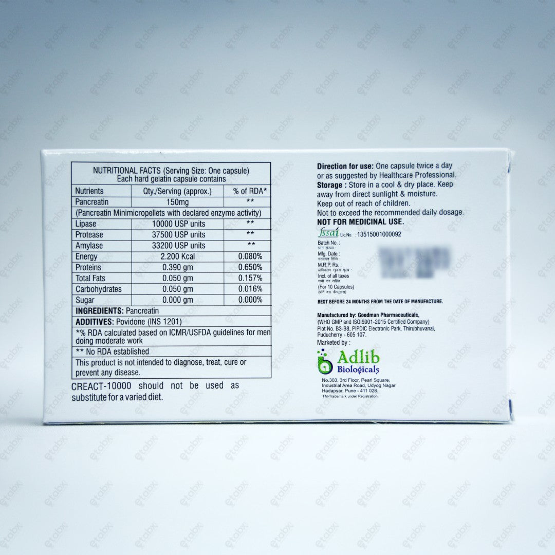 Creact 10000 Capsule 10's