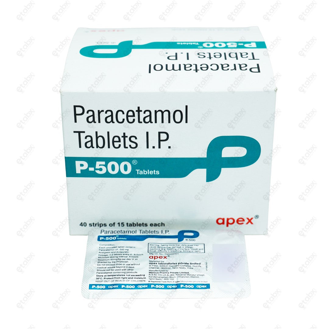 P 500 Tablets 15's