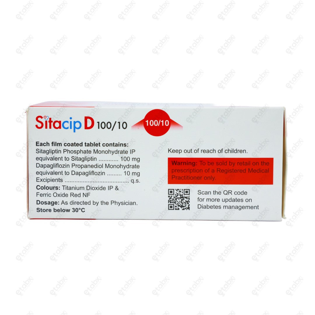 Sitacip D 100/10mg Tablet 10's