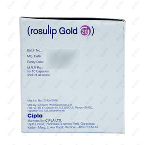 Rosulip Gold 20mg Capsule 10's